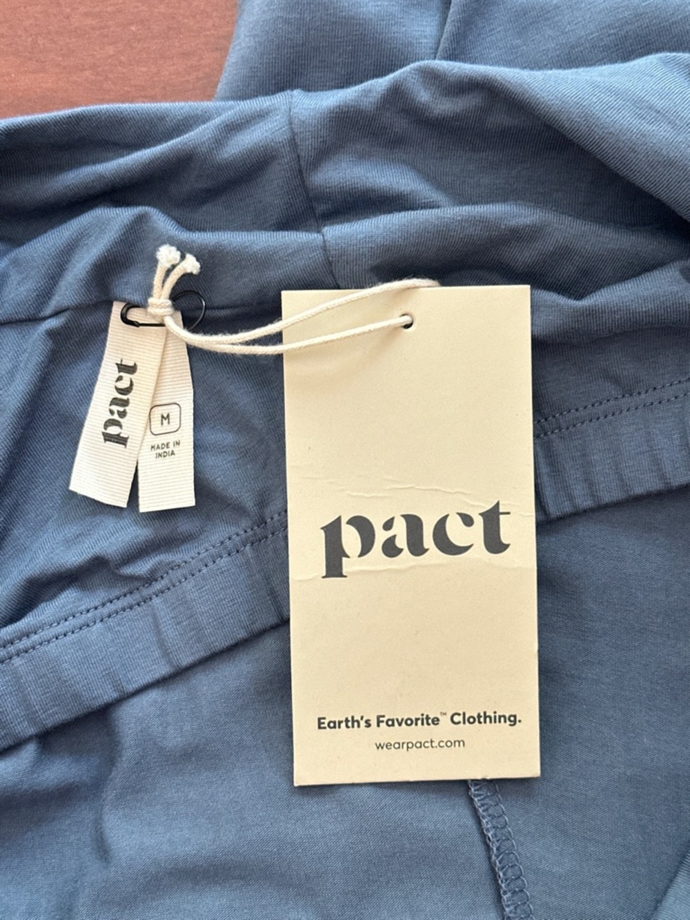 PACT Fit & Flare Open Back Maxi Dress Slate Blue Women’s Size Medium - Picture 10 of 13